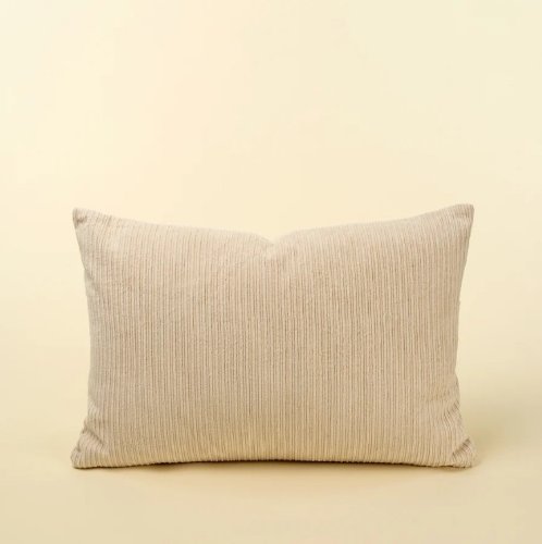 IN8902-C - 16x24 Wide Wale Corduroy Pillow, Ivory 