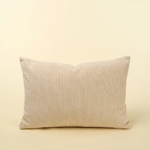 IN8902 - 16x24 Wide Wale Corduroy Pillow, Ivory 