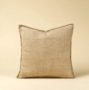 IN9638 - 20x20 Patch Weave Linen Pillow, Ivory 