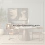 50413V - Hollyfield Curved Back Dining Side Chair | Brown Leather w/ Gold Iron