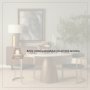 50414V - Hollyfield Curved Back Dining Side Chair | Black Leather w/ Gold Iron