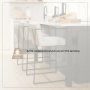 68764V - Stamford Backless 36.5in Seat Counter Stool | Beige Fabric w/ Metal