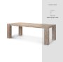 71071-AB - McArthur 84"L x 42.5"W Dining Table | White Wash Wood | Seats 8