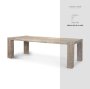 71072-AB - McArthur 94"L x 42.5"W Dining Table | White Wash Wood | Seats 8