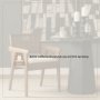71245 - Reid Cane Back Dining Arm Chair | Cream Fabric w/ Brown Wood