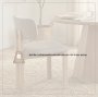 71250 - Soho Open Back Dining Side Chair | Gray Chenille w/ Brown Wood