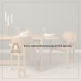 71255 - Carlisle Curved Back Dining Arm Chair | Tan Leather w/ Brown Wood