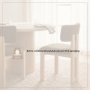71317 - Soho Open Back Dining Side Chair | Brown Fabric w/ Light Brown Wood