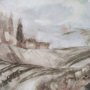 16371 - Fields & Rows by Mercana Studio Textured Framed Artwork Matted under Glass (Set of 2)