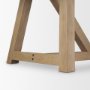 70558-AB - Rialto 96"L x 42"W Trestle Dining Table | Modern | Black-Brown Wood & Light Brown Wood | Seats 8