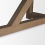 70558-AB - Rialto 96"L x 42"W Trestle Dining Table | Modern | Black-Brown Wood & Light Brown Wood | Seats 8