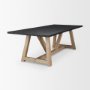 70558-AB - Rialto 96"L x 42"W Trestle Dining Table | Modern | Black-Brown Wood & Light Brown Wood | Seats 8
