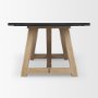 70558-AB - Rialto 96"L x 42"W Trestle Dining Table | Modern | Black-Brown Wood & Light Brown Wood | Seats 8