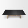 70558-AB - Rialto 96"L x 42"W Trestle Dining Table | Modern | Black-Brown Wood & Light Brown Wood | Seats 8