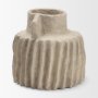 71560 - Jiya 12" Natural Ardi Paper Mache Double Handle Pot