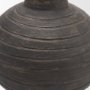 71563 - Sironi Black Terracotta Ribbed Decorative Vase