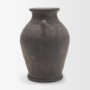 71564 - Creta Black Terracotta Double Handle Vase