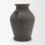 71564 - Creta Black Terracotta Double Handle Vase