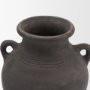 71564 - Creta Black Terracotta Double Handle Vase