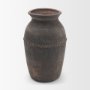 71566 - Creta Black Scalloped Terracotta Planter Vase