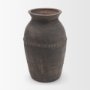 71566 - Creta Black Scalloped Terracotta Planter Vase