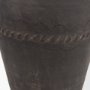 71566 - Creta Black Scalloped Terracotta Planter Vase