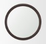 71600 - Bramwell 36" Dark Brown Wood Framed Heritage Round Mirror
