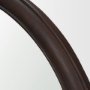 71600 - Bramwell 36" Dark Brown Wood Framed Heritage Round Mirror