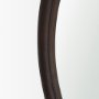 71600 - Bramwell 36" Dark Brown Wood Framed Heritage Round Mirror