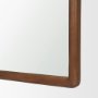 71602 - Durham Medium Brown Wood Framed Arched Floor Mirror