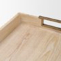 71628 - Strata Fluted White-Washed Wooden Decortative Tray