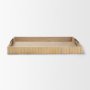 71628 - Strata Fluted White-Washed Wooden Decortative Tray