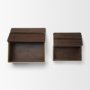 71629 - Chord Woven Frame w/ Brass Handle Decorative Box Set