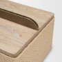 71630 - Chord Woven White-Washed w/ Brass Handle Decorative Box Set