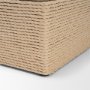 71630 - Chord Woven White-Washed w/ Brass Handle Decorative Box Set