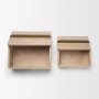 71630 - Chord Woven White-Washed w/ Brass Handle Decorative Box Set