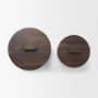 71632 - Voss Black Metal w/ Dark Brown Lid Canister Set