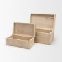 71633 - Tulum White-Washed Wood Parquet Decorative Box Set