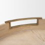 71635 - Langford Round White-Washed Wood w/ Brass Handles Tray Set