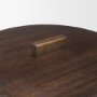 71639 - Voss Brass Metal w/ Dark Wood Lid Canister