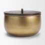 71639 - Voss Brass Metal w/ Dark Wood Lid Canister