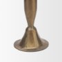 71640 - Whitlock Large Antique Brass Metal Taper Candle Holder