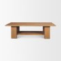 71912 - Carmel Rectangular Coffee Table | Raffia w/ Brown Wood