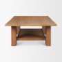 71912 - Carmel Rectangular Coffee Table | Raffia w/ Brown Wood