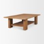 71912 - Carmel Rectangular Coffee Table | Raffia w/ Brown Wood