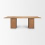 71914-AB - Carmel Rectangular Dining Table | 94" | Raffia w/ Brown Wood