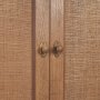 71915 - Carmel 4-Door Closed Sideboard | 82" | Raffia w/ Brown Wood