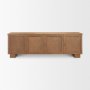 71918 - Carmel Closed Media Console | 80" | Raffia w/ Brown Wood