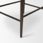 71921 - Abbie Curved Back Counter Stool | Oatmeal Fabric w/ Dark Brown Wood