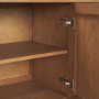 71918 - Carmel Closed Media Console | 80" | Raffia w/ Brown Wood